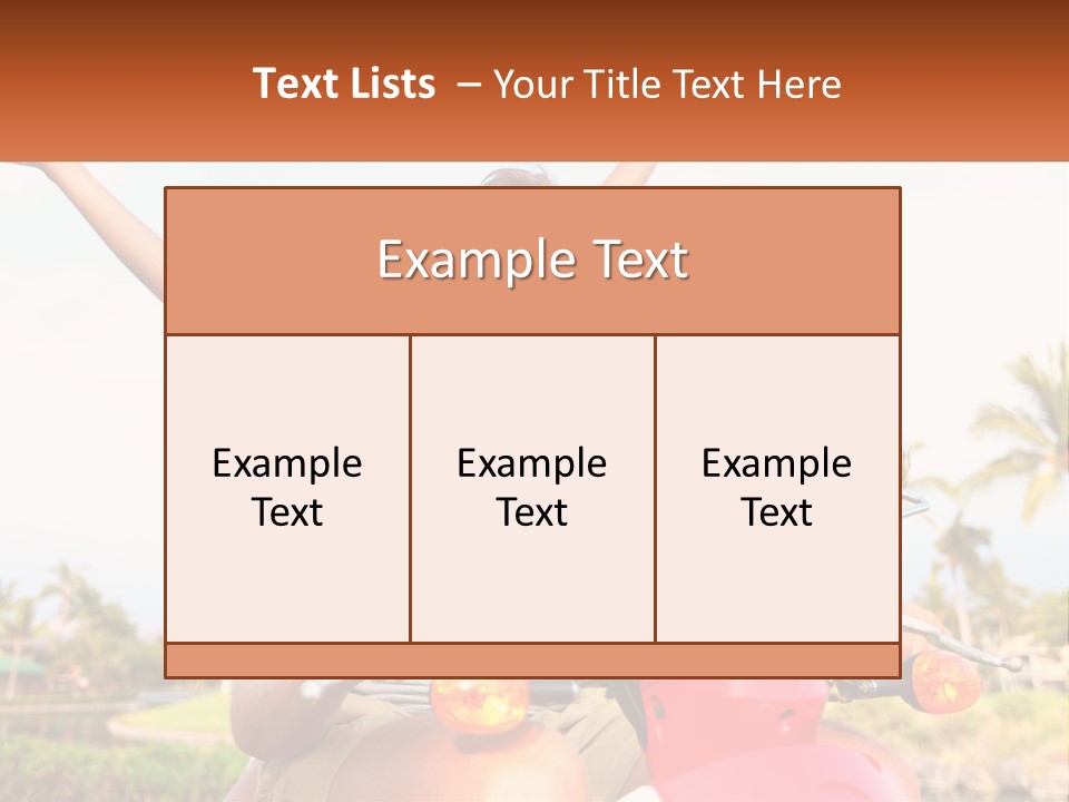 A Man And A Woman Riding On A Motorcycle PowerPoint Template