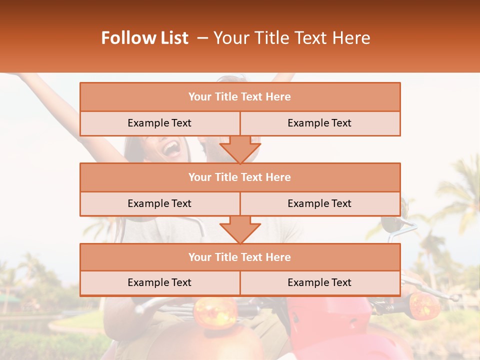 A Man And A Woman Riding On A Motorcycle PowerPoint Template