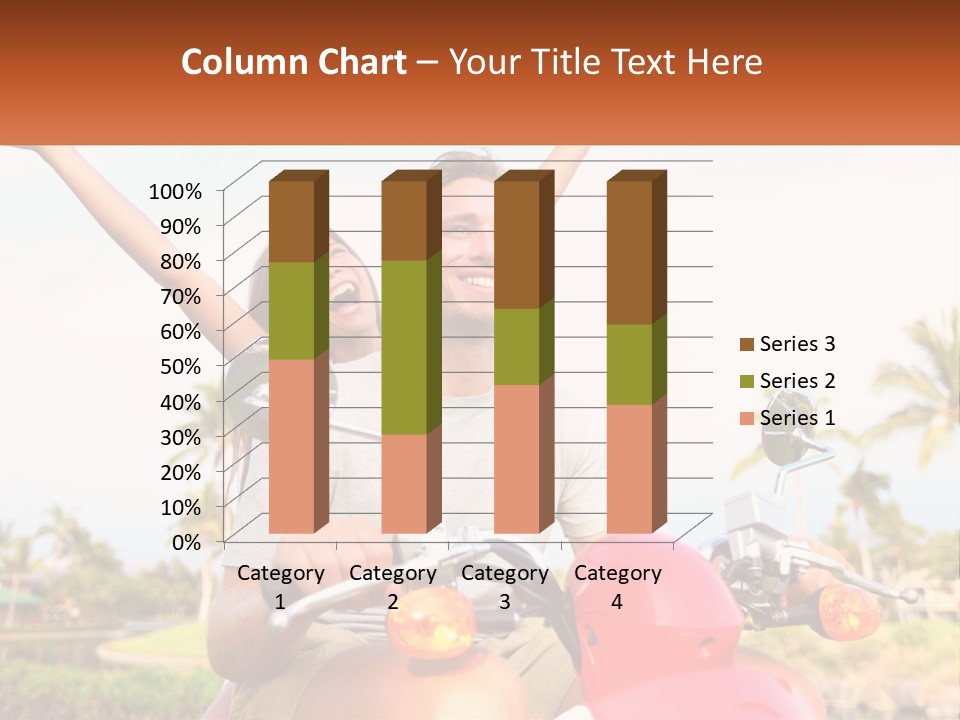 A Man And A Woman Riding On A Motorcycle PowerPoint Template