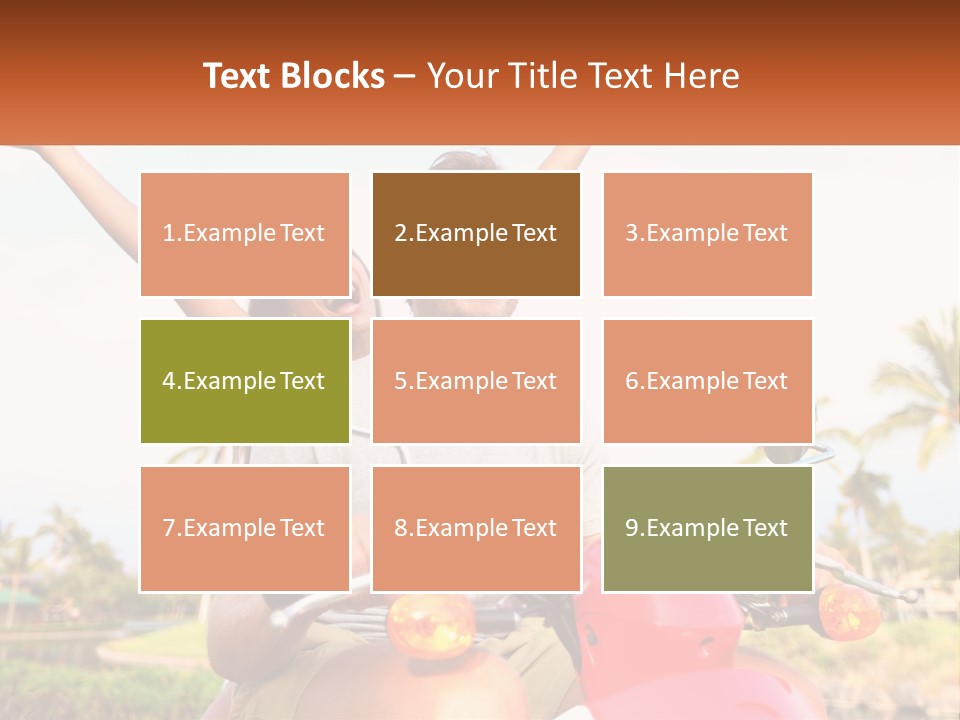 A Man And A Woman Riding On A Motorcycle PowerPoint Template