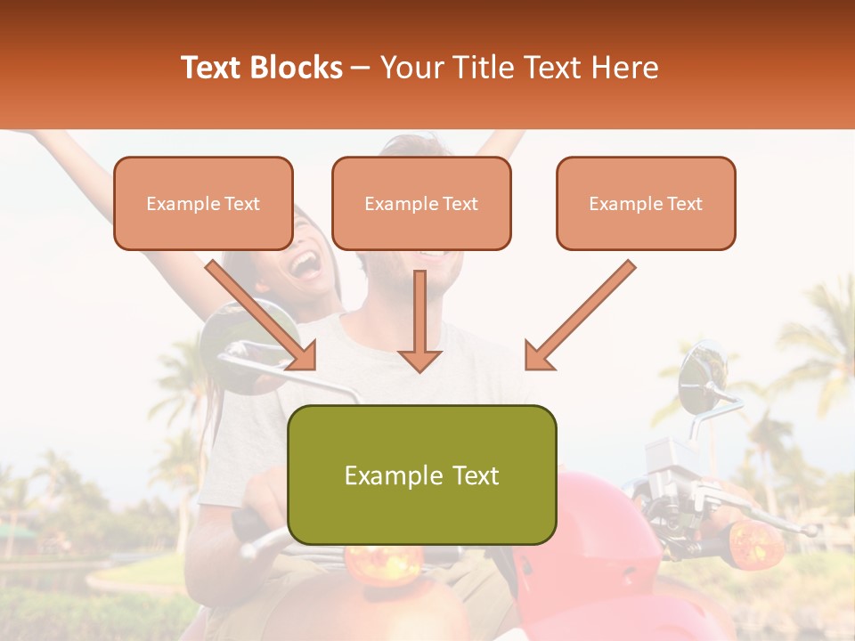 A Man And A Woman Riding On A Motorcycle PowerPoint Template