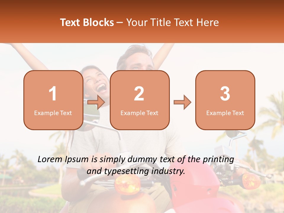 A Man And A Woman Riding On A Motorcycle PowerPoint Template
