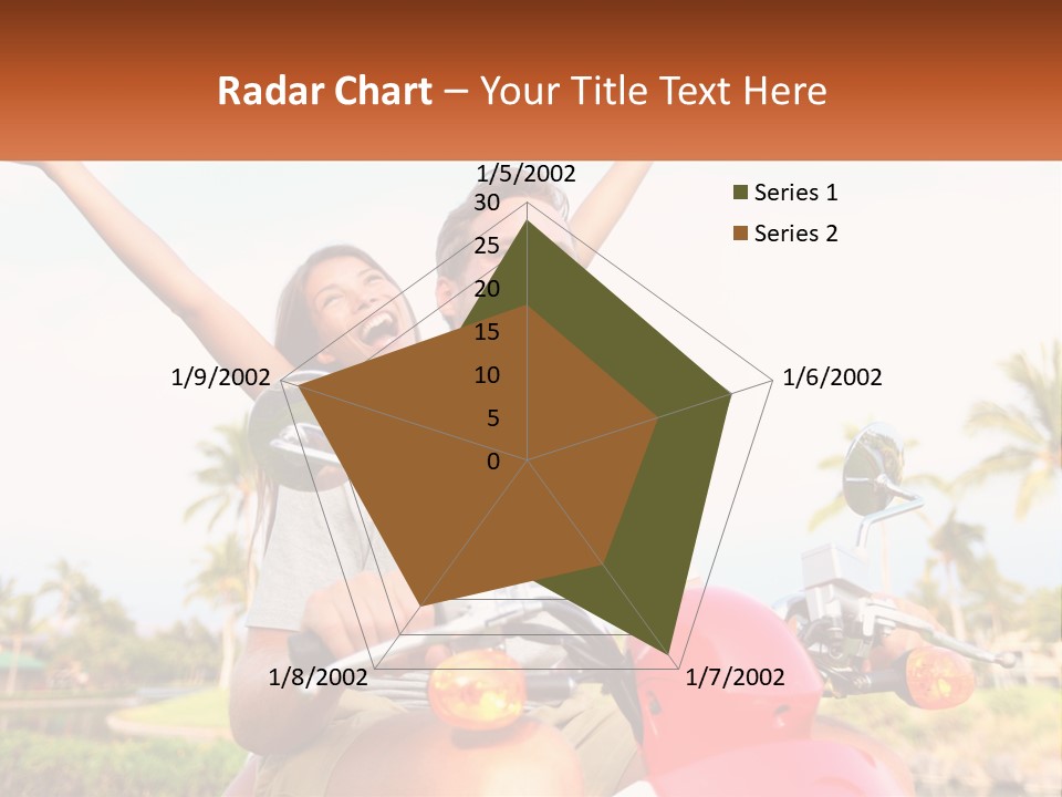 A Man And A Woman Riding On A Motorcycle PowerPoint Template