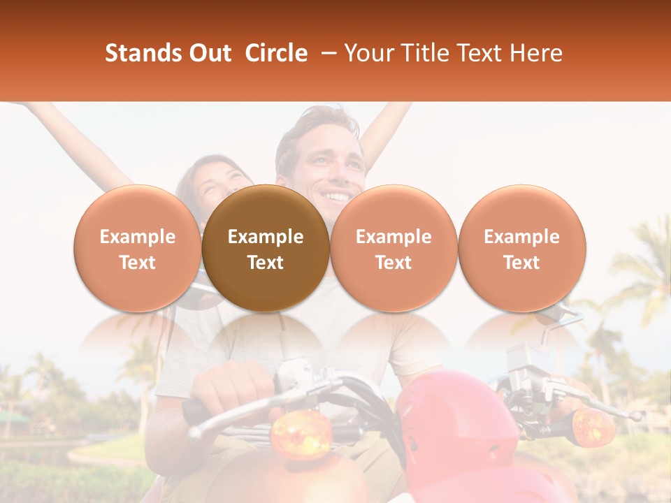 A Man And A Woman Riding On A Motorcycle PowerPoint Template