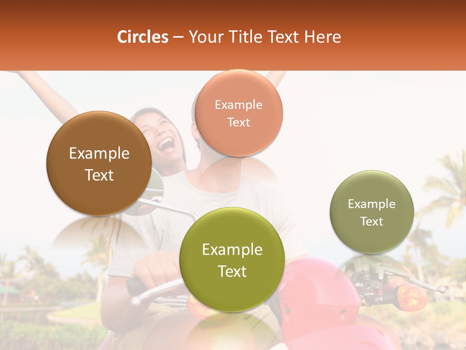 A Man And A Woman Riding On A Motorcycle PowerPoint Template