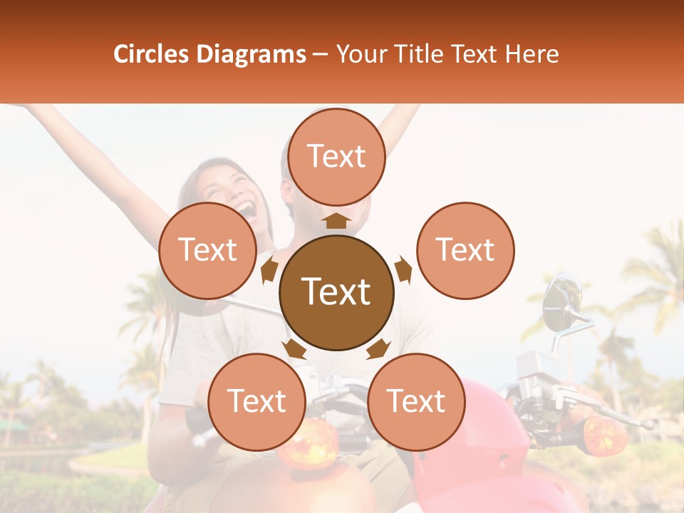 A Man And A Woman Riding On A Motorcycle PowerPoint Template