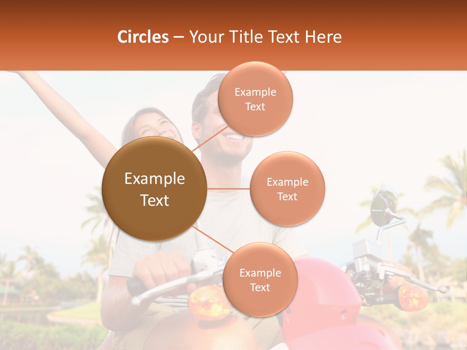 A Man And A Woman Riding On A Motorcycle PowerPoint Template