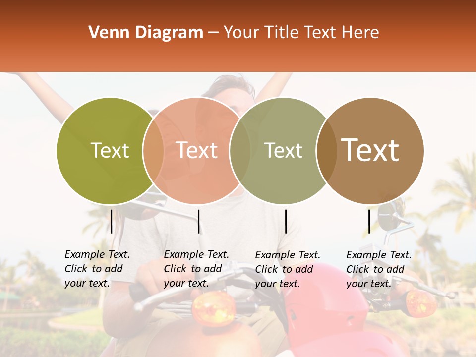 A Man And A Woman Riding On A Motorcycle PowerPoint Template