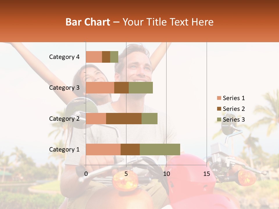 A Man And A Woman Riding On A Motorcycle PowerPoint Template