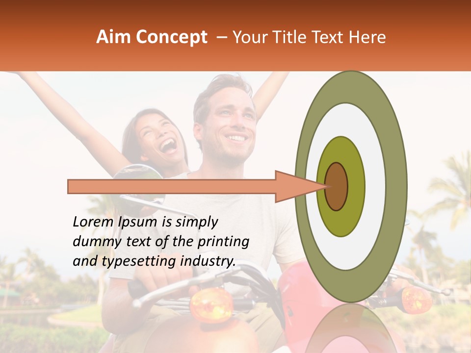 A Man And A Woman Riding On A Motorcycle PowerPoint Template