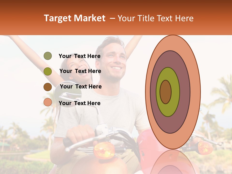 A Man And A Woman Riding On A Motorcycle PowerPoint Template