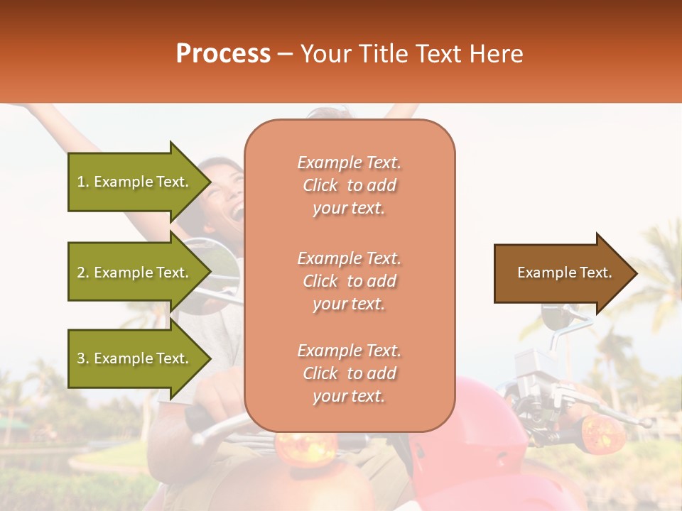 A Man And A Woman Riding On A Motorcycle PowerPoint Template