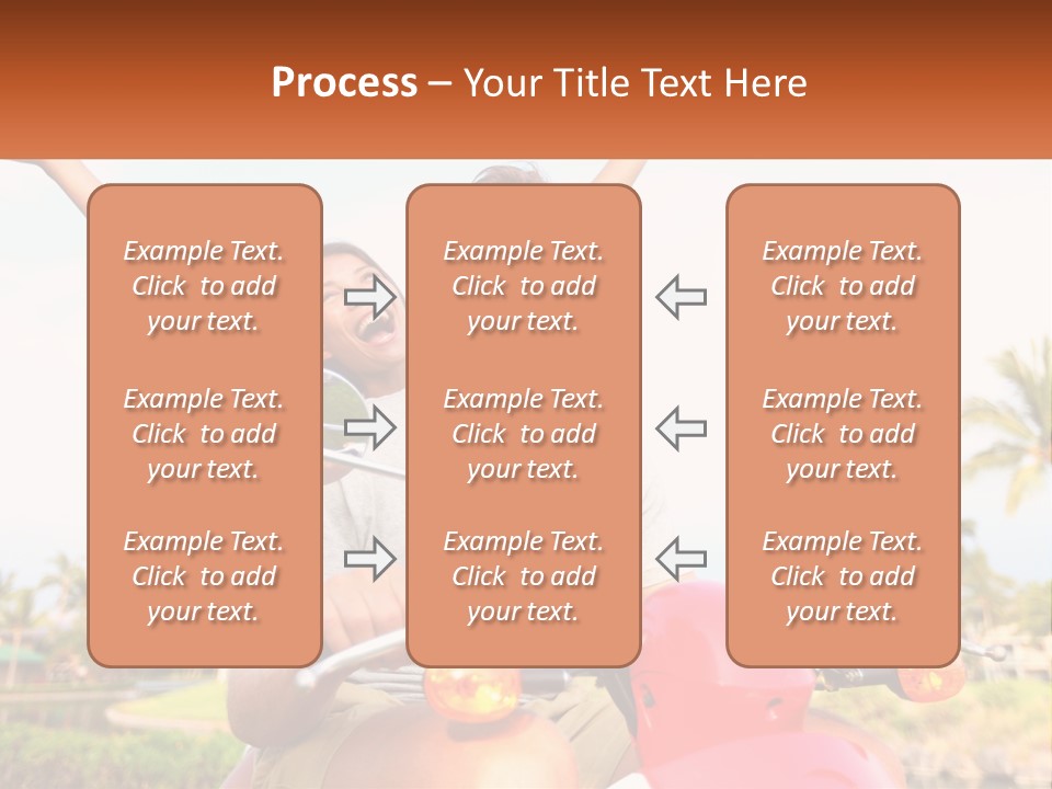 A Man And A Woman Riding On A Motorcycle PowerPoint Template