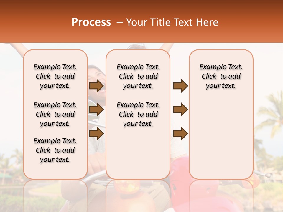 A Man And A Woman Riding On A Motorcycle PowerPoint Template