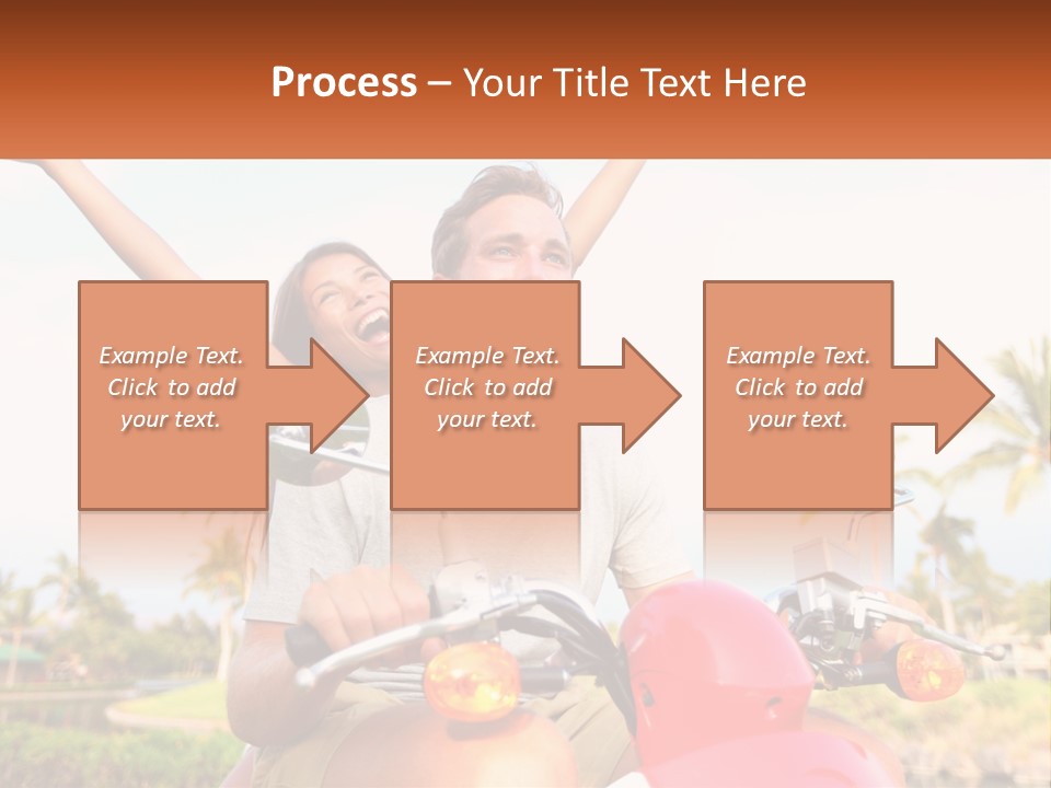A Man And A Woman Riding On A Motorcycle PowerPoint Template