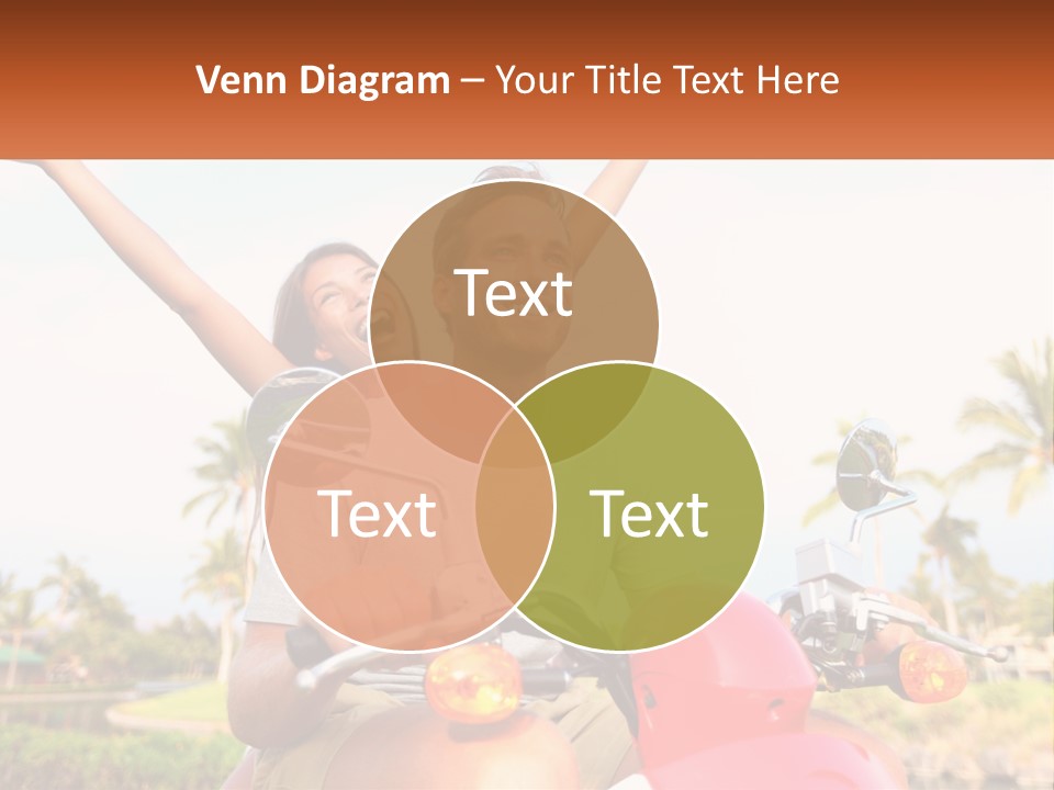 A Man And A Woman Riding On A Motorcycle PowerPoint Template