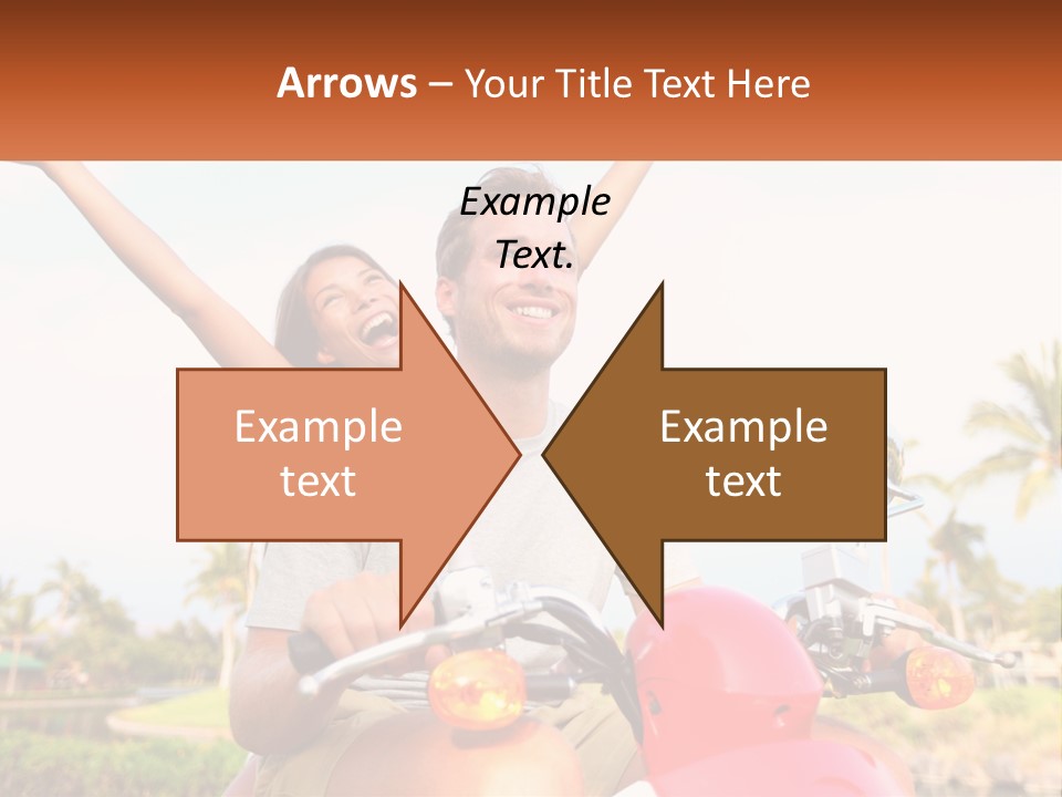 A Man And A Woman Riding On A Motorcycle PowerPoint Template