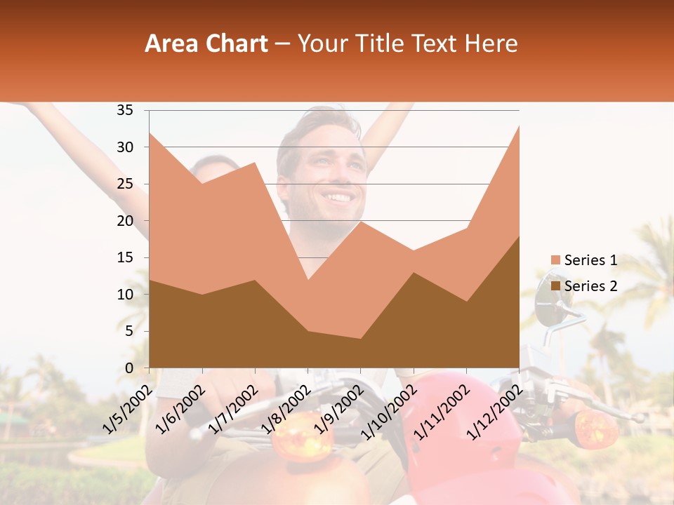 A Man And A Woman Riding On A Motorcycle PowerPoint Template
