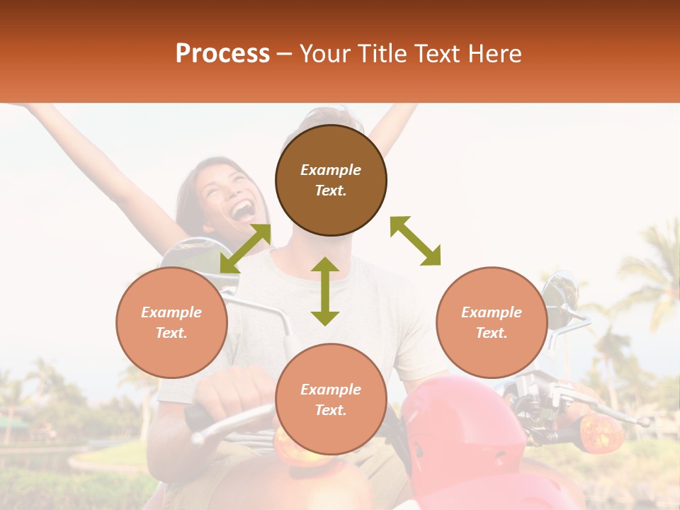 A Man And A Woman Riding On A Motorcycle PowerPoint Template