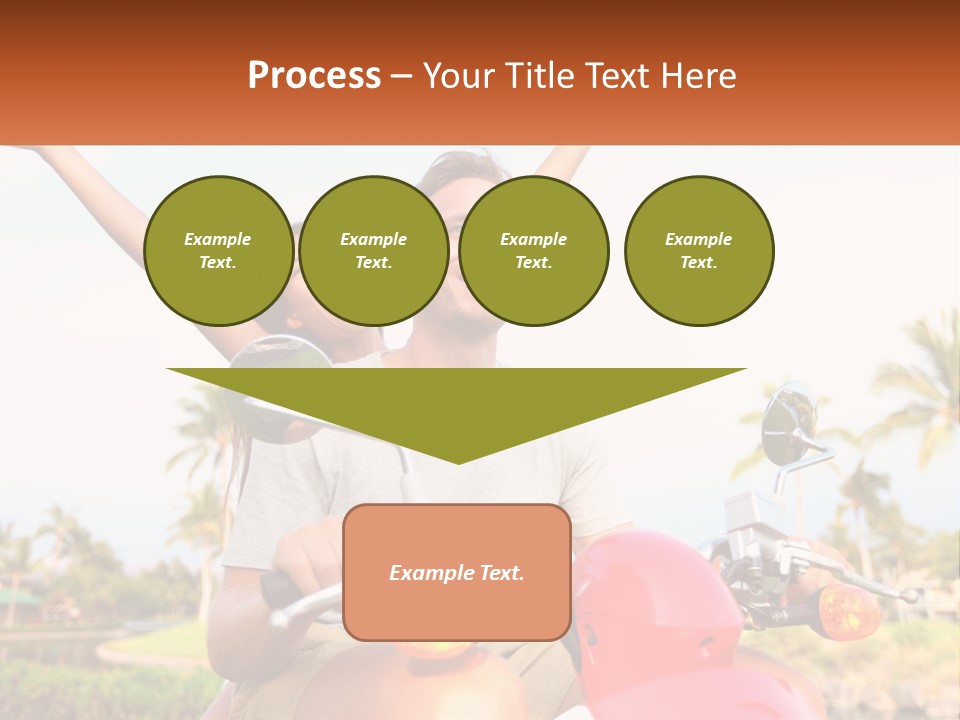 A Man And A Woman Riding On A Motorcycle PowerPoint Template