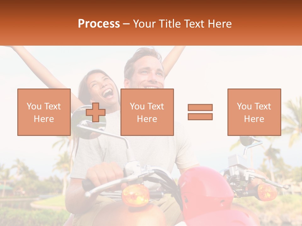 A Man And A Woman Riding On A Motorcycle PowerPoint Template