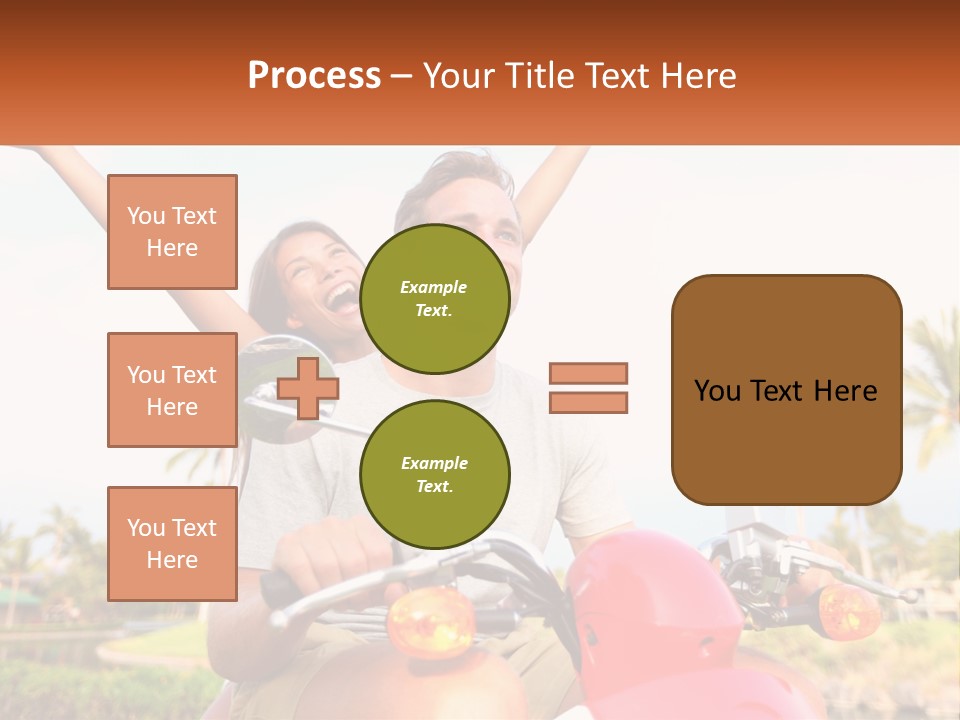 A Man And A Woman Riding On A Motorcycle PowerPoint Template