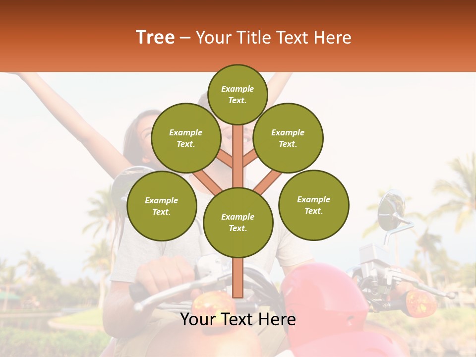 A Man And A Woman Riding On A Motorcycle PowerPoint Template