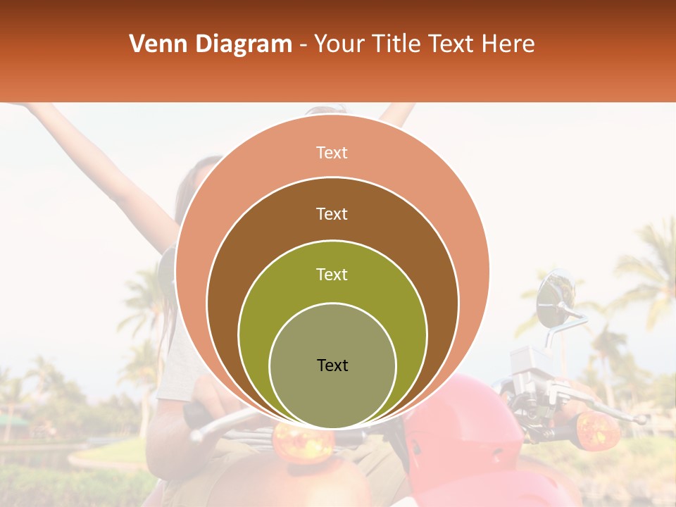 A Man And A Woman Riding On A Motorcycle PowerPoint Template