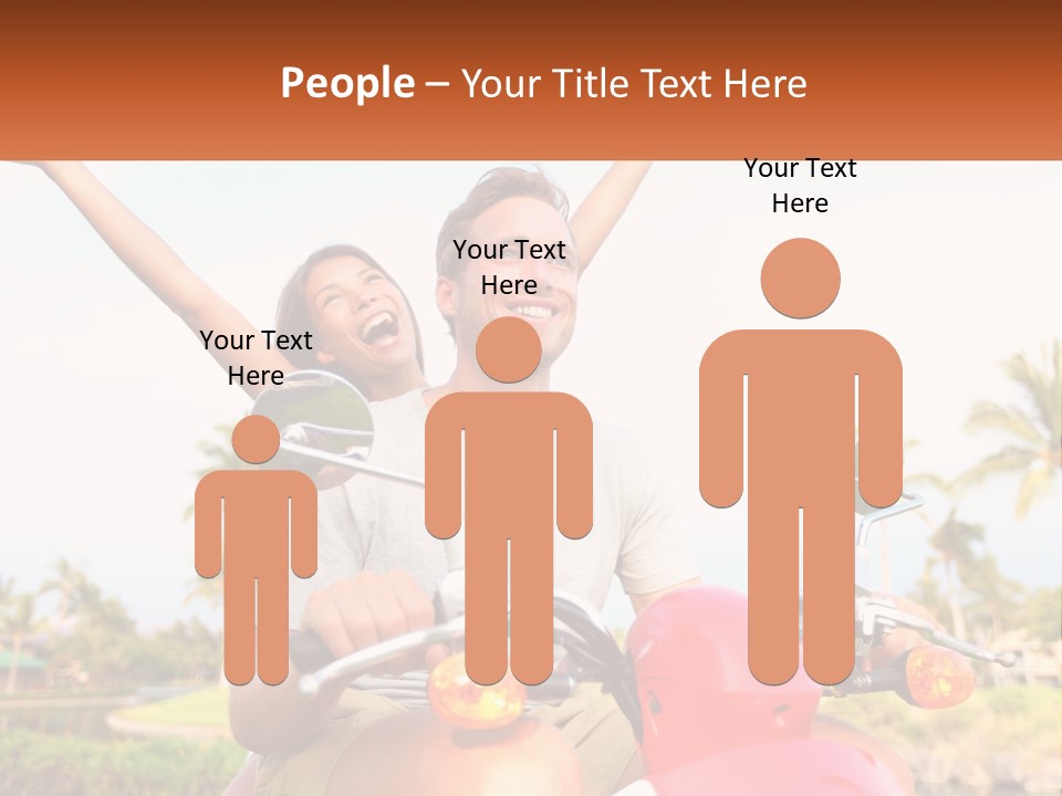 A Man And A Woman Riding On A Motorcycle PowerPoint Template