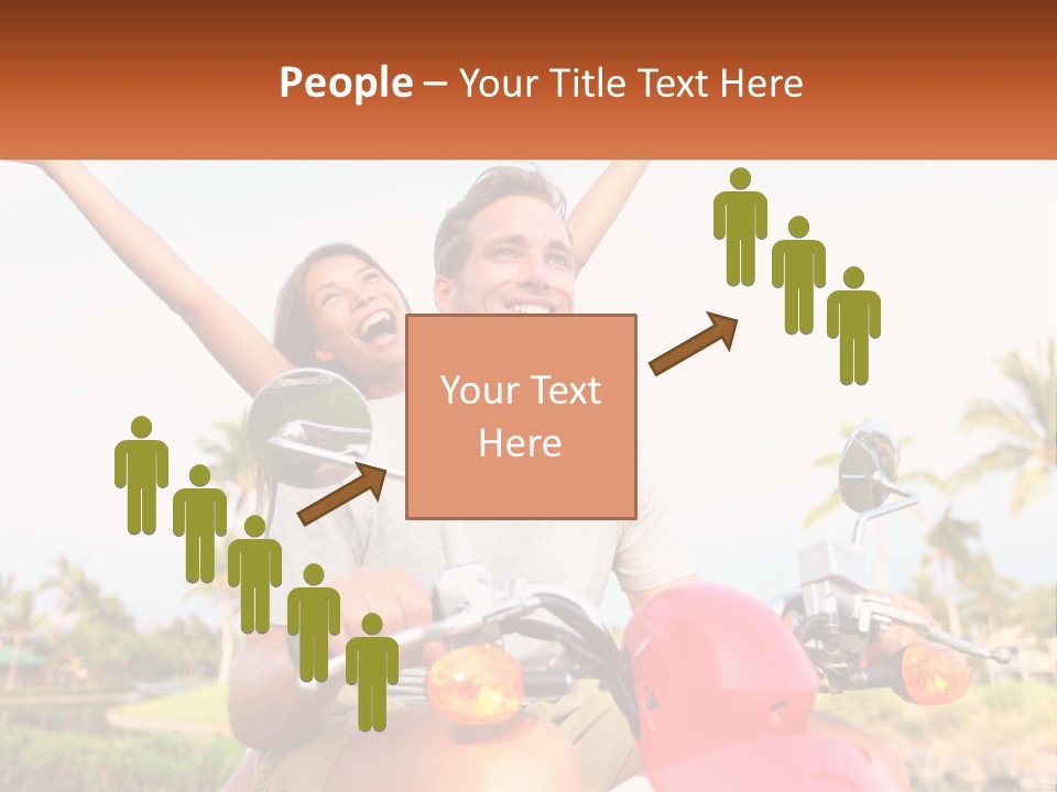 A Man And A Woman Riding On A Motorcycle PowerPoint Template