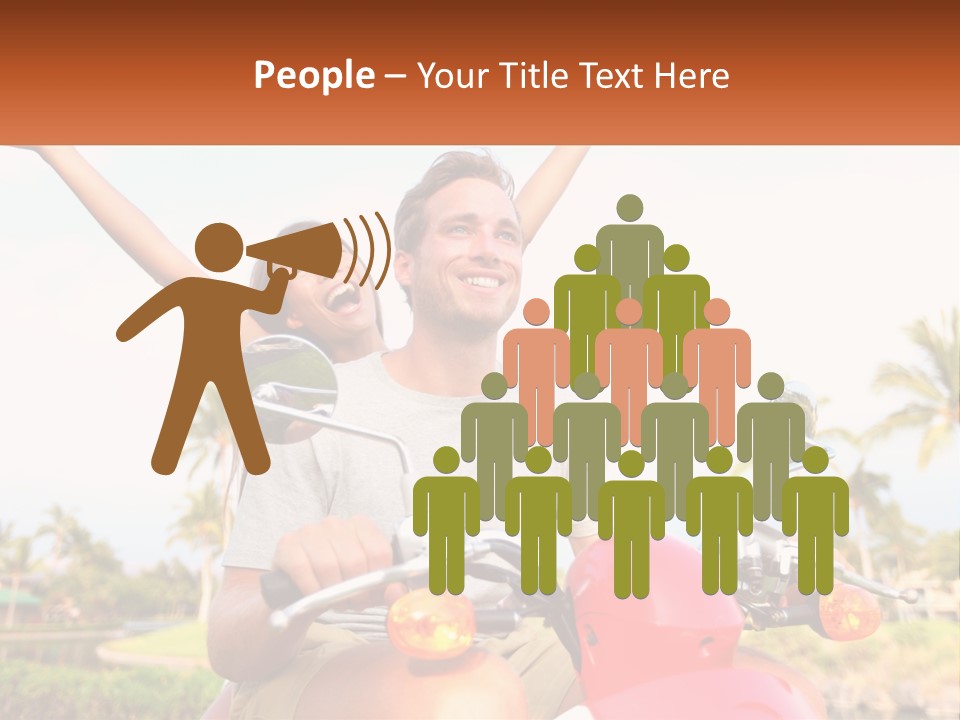 A Man And A Woman Riding On A Motorcycle PowerPoint Template