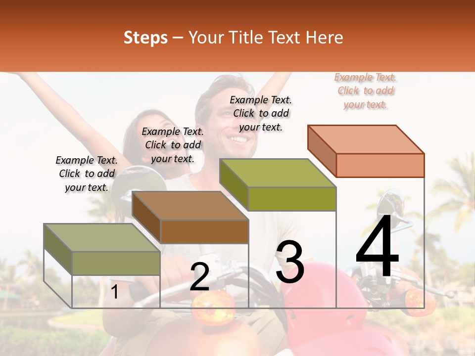 A Man And A Woman Riding On A Motorcycle PowerPoint Template