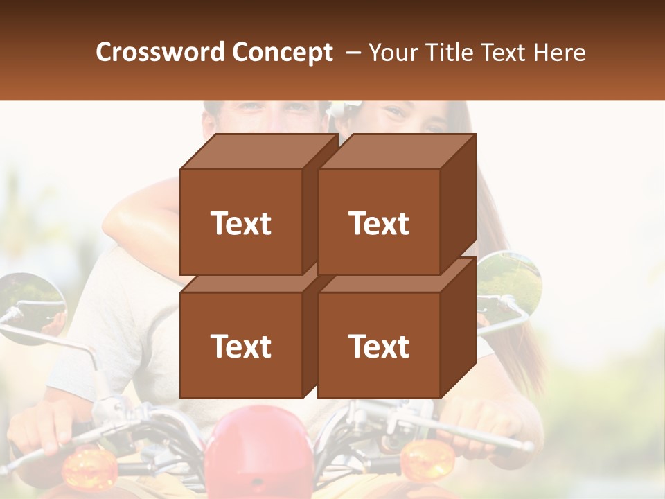 A Man And A Woman On A Motorcycle PowerPoint Template