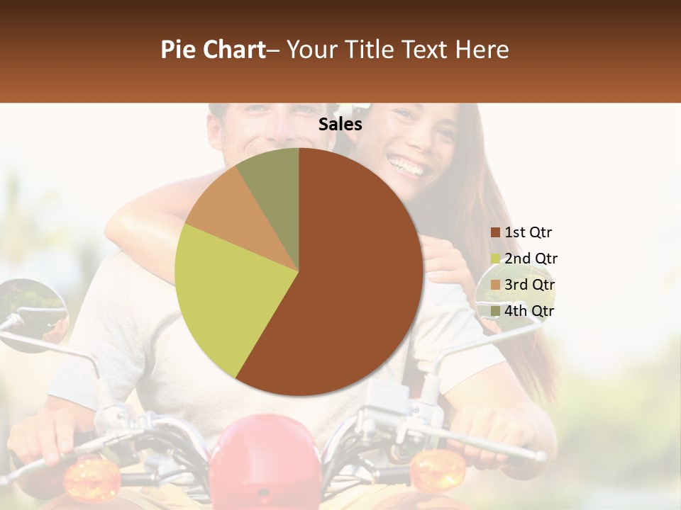 A Man And A Woman On A Motorcycle PowerPoint Template