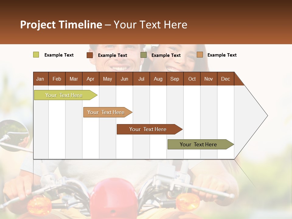 A Man And A Woman On A Motorcycle PowerPoint Template