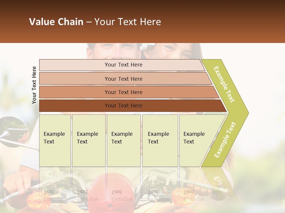 A Man And A Woman On A Motorcycle PowerPoint Template