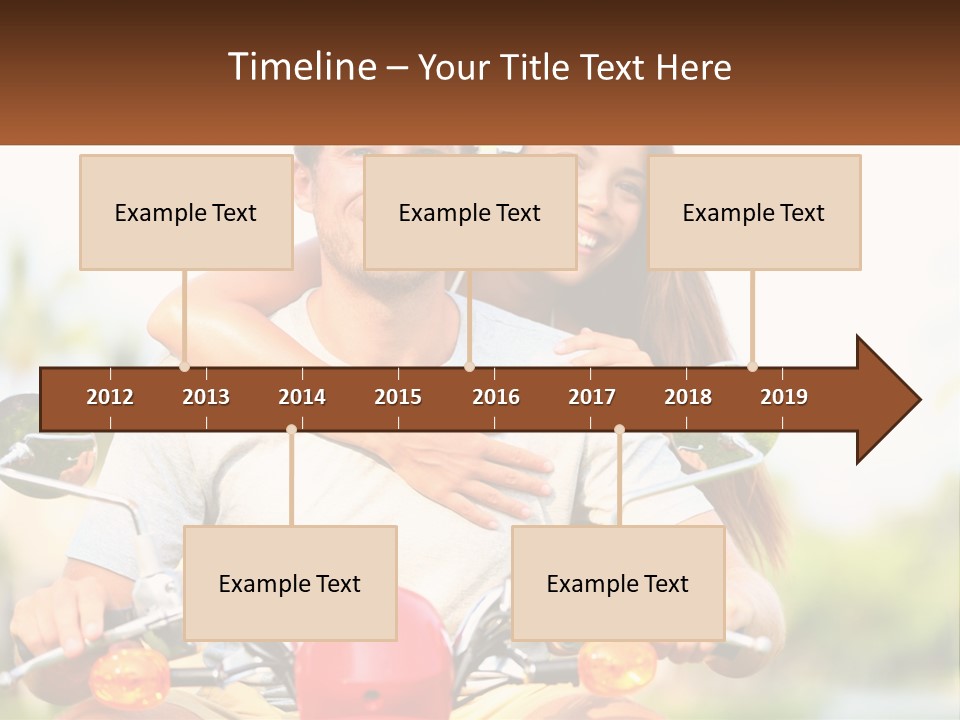 A Man And A Woman On A Motorcycle PowerPoint Template