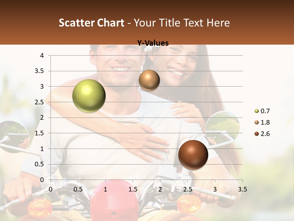 A Man And A Woman On A Motorcycle PowerPoint Template