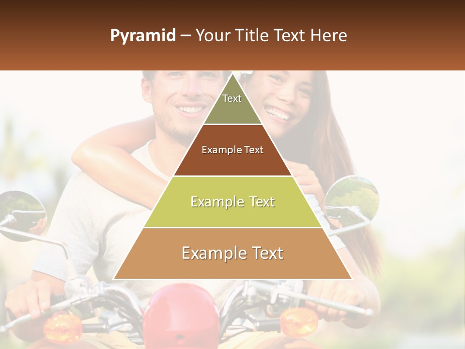 A Man And A Woman On A Motorcycle PowerPoint Template