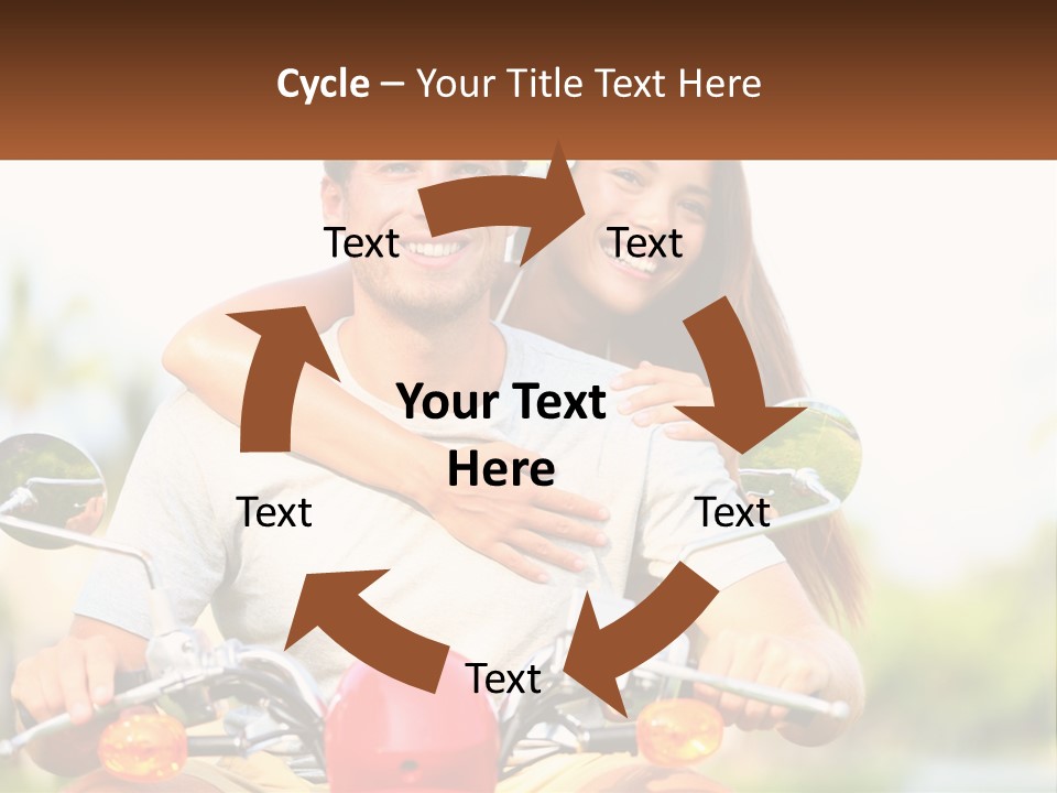 A Man And A Woman On A Motorcycle PowerPoint Template
