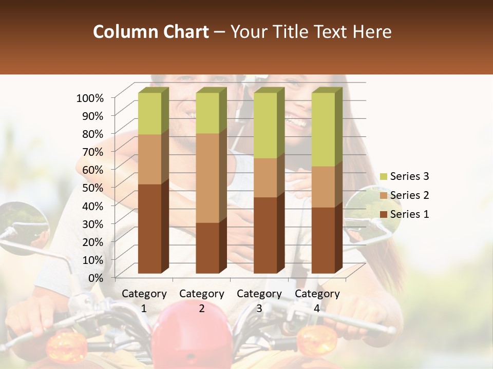A Man And A Woman On A Motorcycle PowerPoint Template