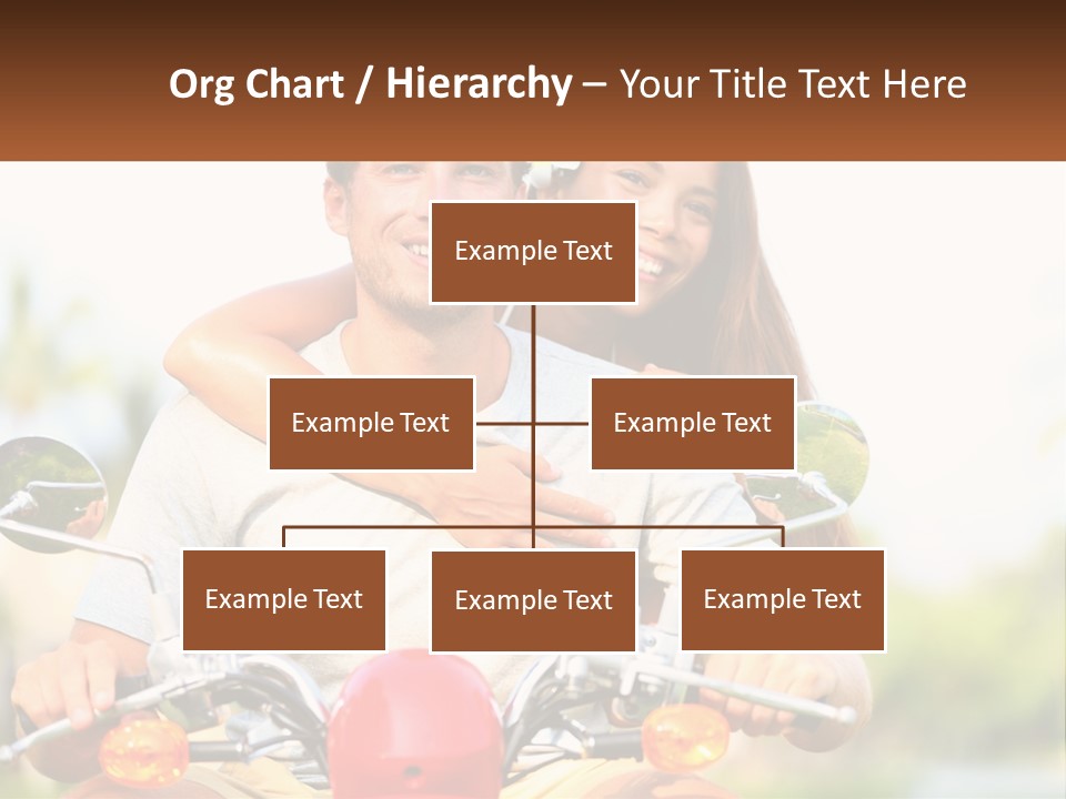A Man And A Woman On A Motorcycle PowerPoint Template