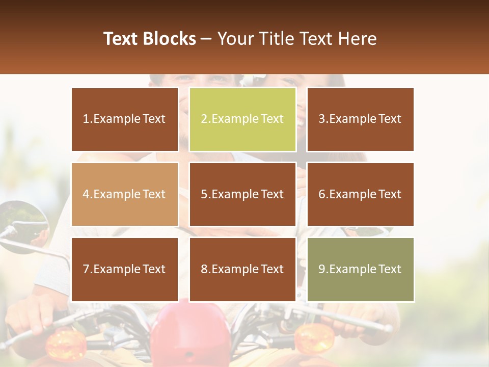 A Man And A Woman On A Motorcycle PowerPoint Template