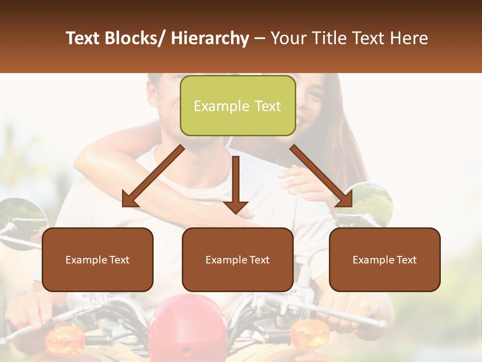 A Man And A Woman On A Motorcycle PowerPoint Template
