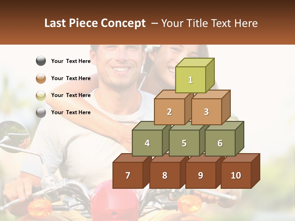 A Man And A Woman On A Motorcycle PowerPoint Template