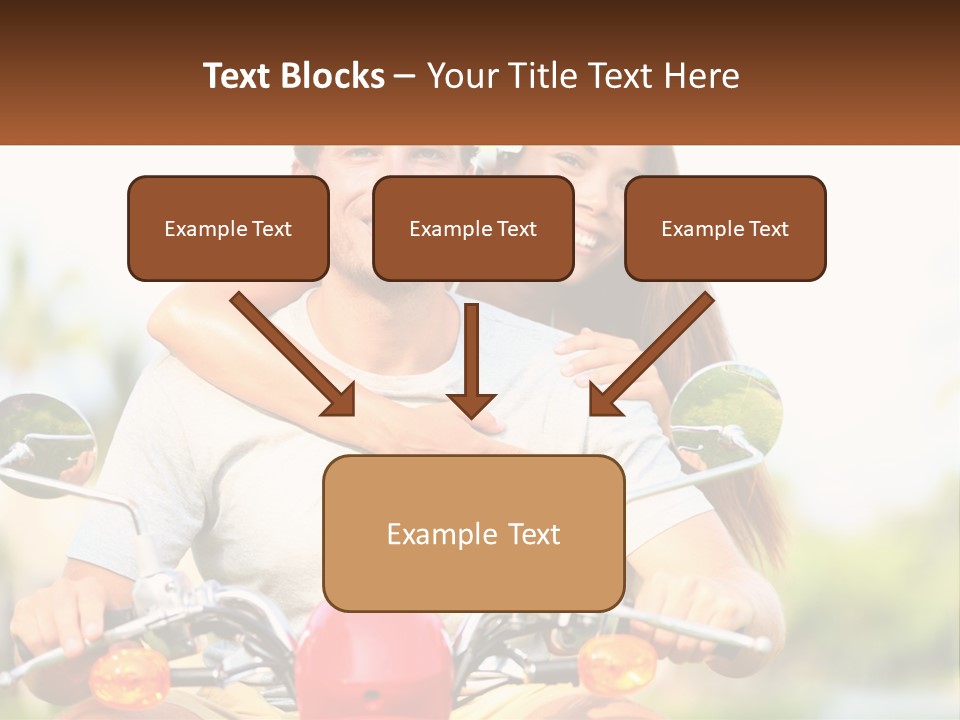 A Man And A Woman On A Motorcycle PowerPoint Template