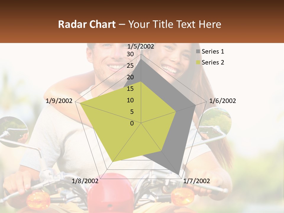 A Man And A Woman On A Motorcycle PowerPoint Template