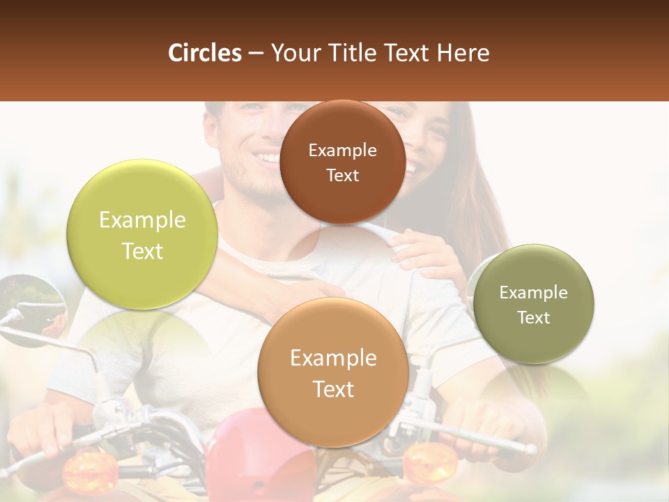 A Man And A Woman On A Motorcycle PowerPoint Template