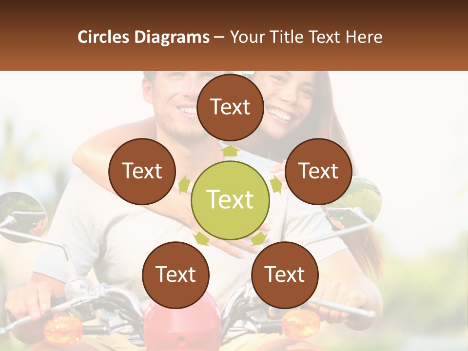 A Man And A Woman On A Motorcycle PowerPoint Template