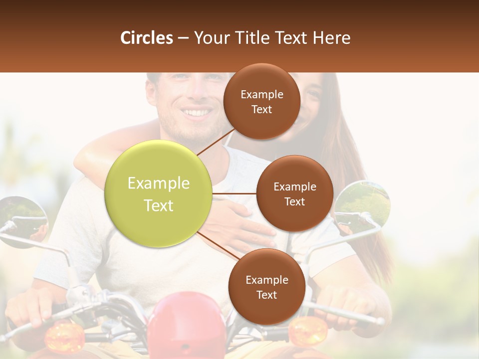 A Man And A Woman On A Motorcycle PowerPoint Template